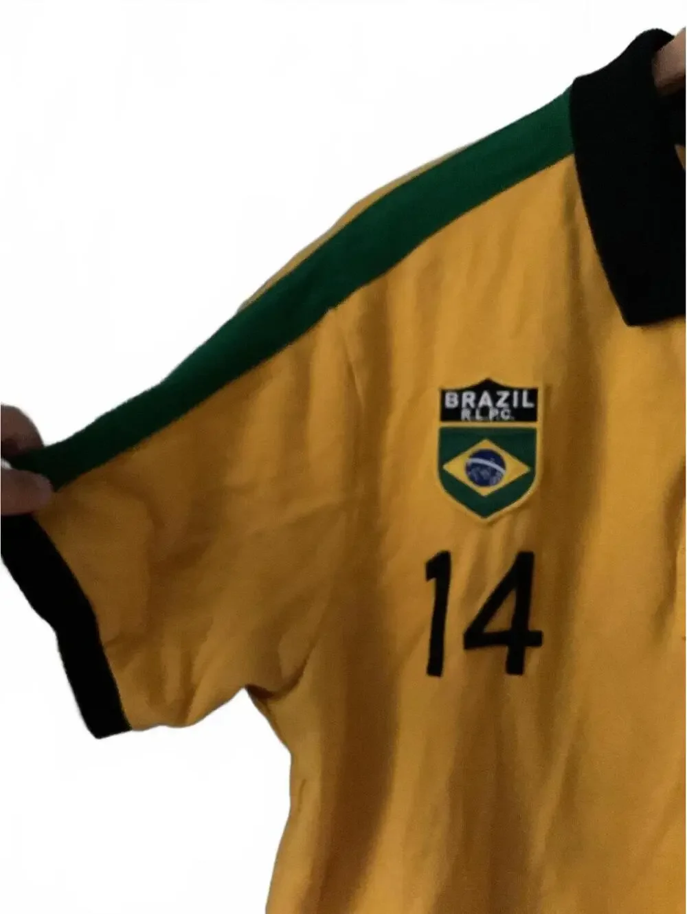 Polo Ralph Lauren Brazil Yellow Polo Shirt Custom Fit XL